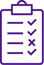 Clipboard with items checked off Icon